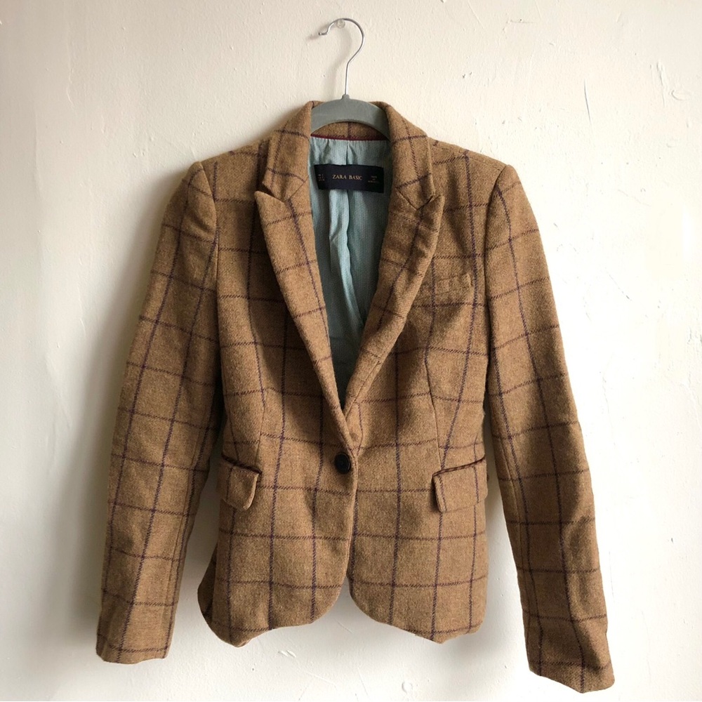ZARA Brown Blazer with Elbow patches